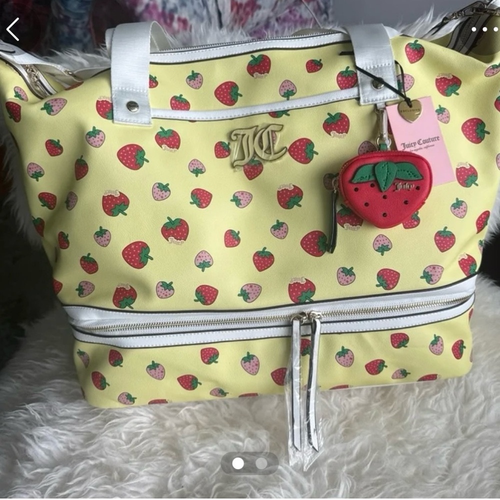 Juicy Couture Sweet and Juicy Weekender Strawberry Yellow Carryon Luggage